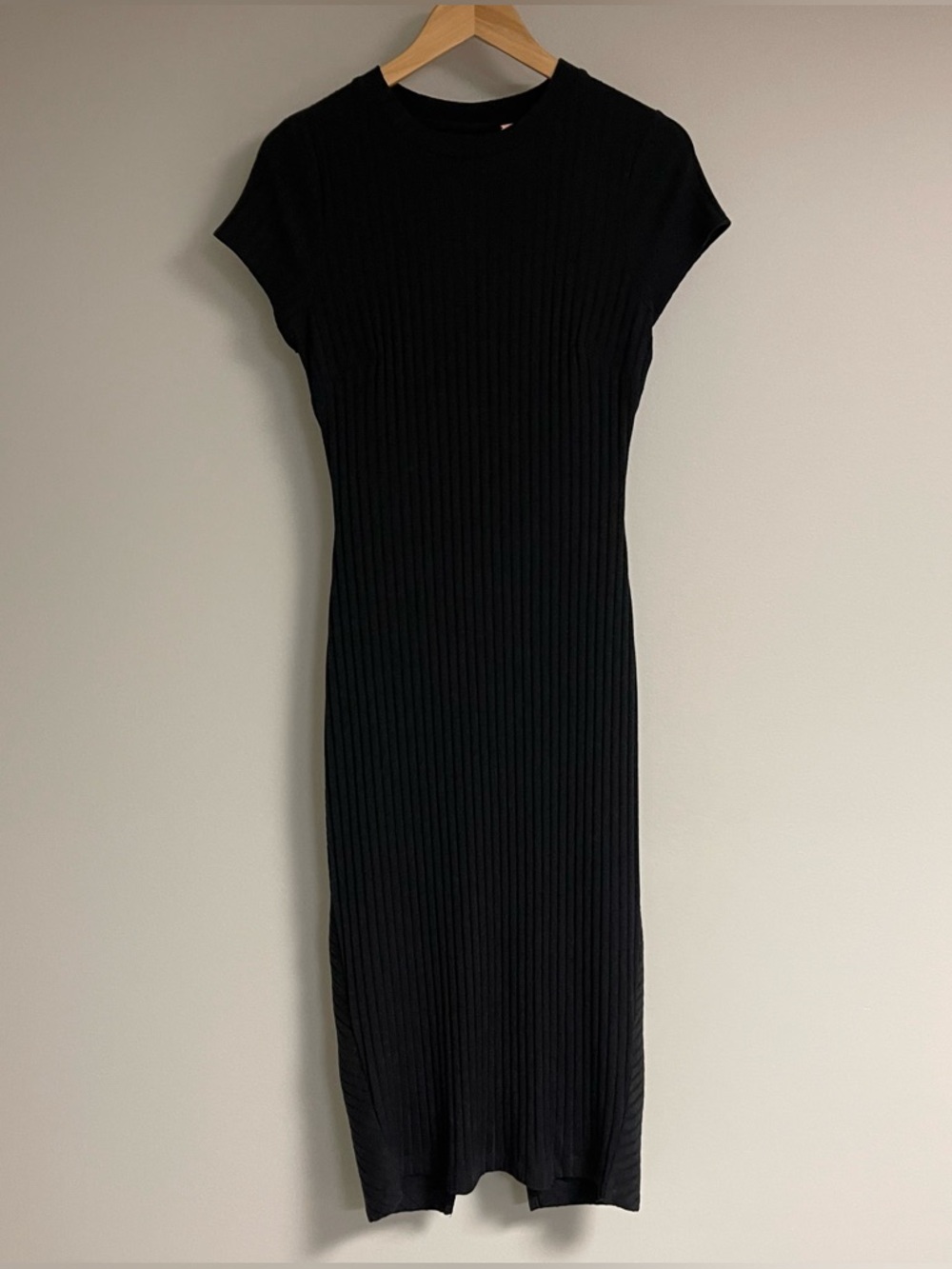 FREE PEOPLE Dress Women's Medium Sexy Bodycon Heatwave Midi Black Cut Out Back - Picture 4 of 10